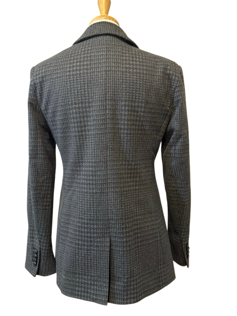 Banana Republic Women Sz 6 Gray Glen Houndstooth Plaid Icon Blazer $200 803502 - Picture 5 of 11